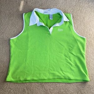Vintage Lime Green Polo Tank